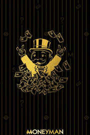 Abstract Golden Monopoly Art Posters And Prints Rich Money Man Pictures On Canvas Wall Paintings