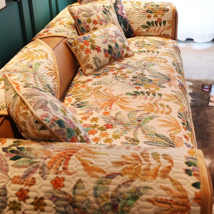 American Light Luxury Simple Cloth Leather Non-slip Seat Cushions Cover Towel