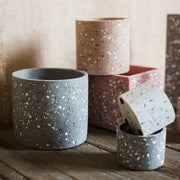 Terrazzo concrete flower pot