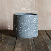 Terrazzo concrete flower pot